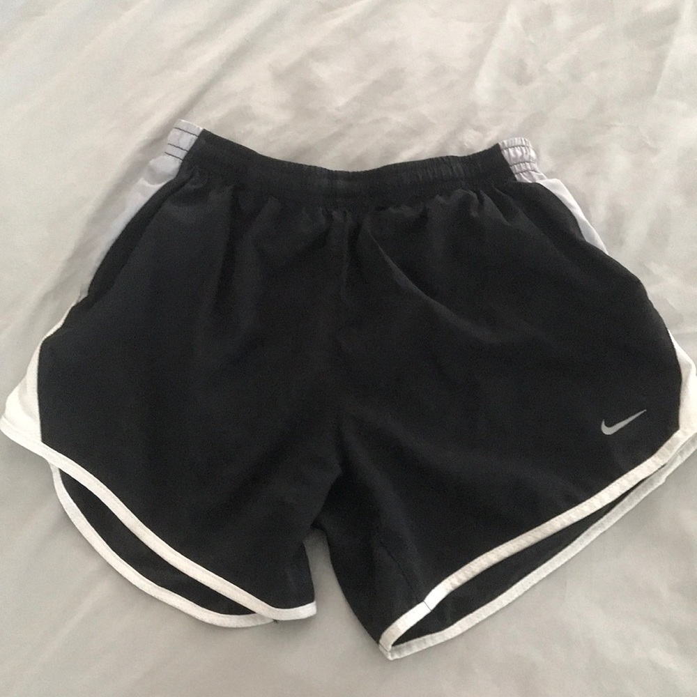 black nike running shorts